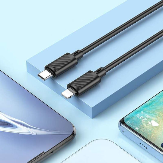 Hoco Power USB-C to Lightning Cable 20W Μαύρο 1m