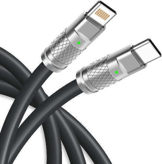 Редовна USB-A към Lightning кабел 36W Черен 1м