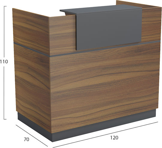 HomeMarkt Επαγγελματικό Γραφείο Υποδοχής Π120xΒ70xΥ110cm