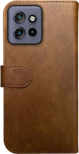 Rosso Husă Pu Wallet din piele artificială maro (Motorola Edge 50)