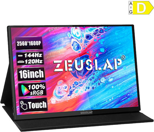 Zeuslap IPS Touch Φορητό Monitor 16" QHD 2560x1600 144Hz