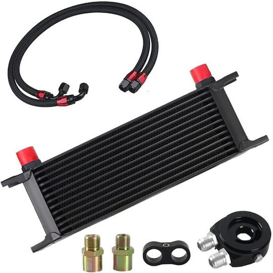 Auto-Kühlschrank Öl Auto 13 Reihen An10 37° Schwarze Flexible Schläuche Adapter Sandwich Zubehör