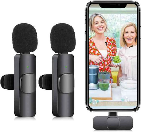 9261 Wireless Condenser (Small Diaphragm) Microphone Πέτου, Clip On for Mobile