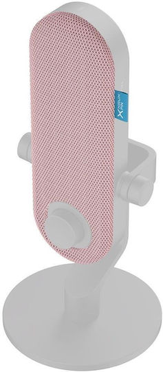 Krux Pin Color Shield Μικρόφωνο Επιτραπέζιο σε Ροζ Χρώμα