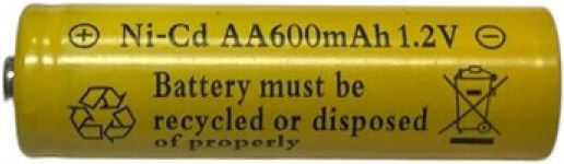 Επαναφορτιζόμενη Μπαταρία Ni-Cd 600mAh 1.2V 1τμχ