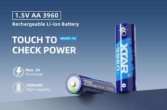 XTAR Rechargeable Battery Li-ion 2500mAh 1.5V