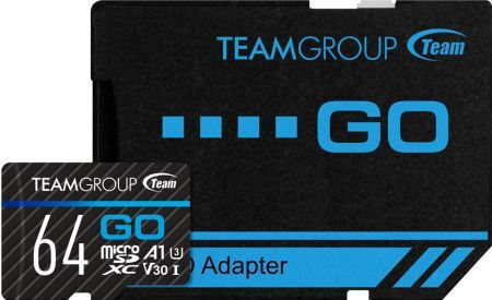 TeamGroup GO Card Micro microSDXC 64GB U3 V30 UHS-I cu adaptor