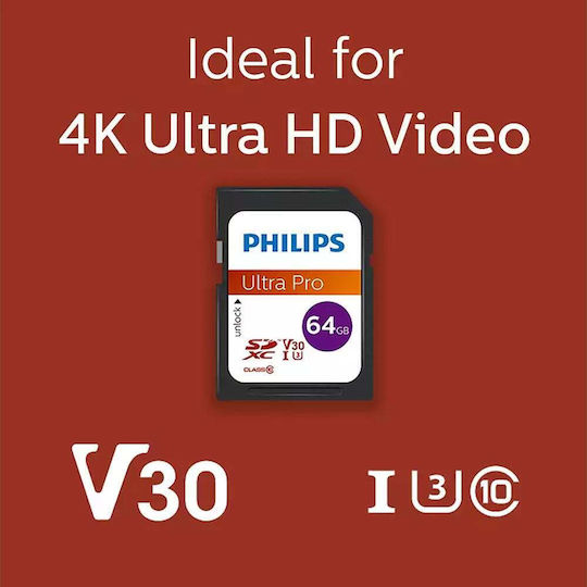 Philips Ultra Pro SDXC 64GB U3 V30 A1 UHS-I