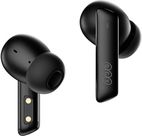 QCY MeloBuds ANC HT05 Bluetooth Handsfree Ακουστικά με Θήκη Φόρτισης Μαύρα