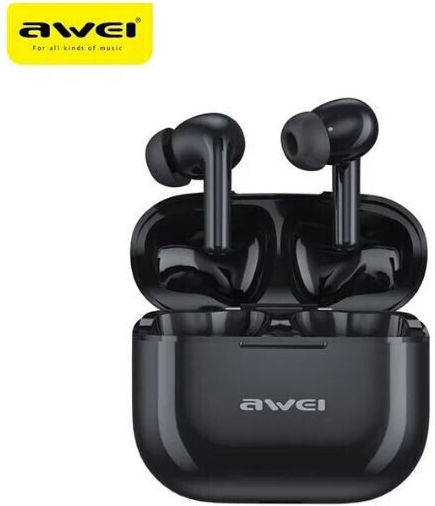 Awei T1 Pro In-ear Bluetooth Handsfree Earphones with Sweat Resistance and Charging Case Black