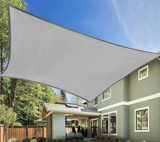 Dalimond Rectangular Grey Shade Sail With Hoop 4x6m 180gr/m²