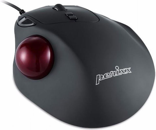 Perixx Perimice-517 Ergonomic Trackball Ενσύρματο Ποντίκι Μαύρο