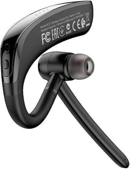 Borofone BC37 Imperor In-ear Bluetooth Handsfree Ακουστικό Μαύρο