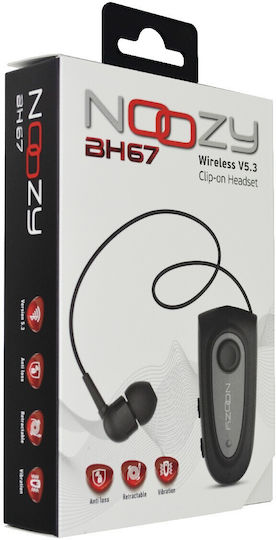 Noozy Roller BH67 In-ear Bluetooth Handsfree Earphone Lapel Gray