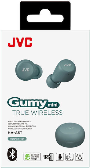 JVC Gumy Mini True Wireless In ear Bluetooth хендсфри Слушалки с Устойчивост на Пот и Кутийка за Зареждане Matcha Green