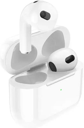 Hoco EW26 Earbud Bluetooth Handsfree Ακουστικά με Θήκη Φόρτισης Λευκά