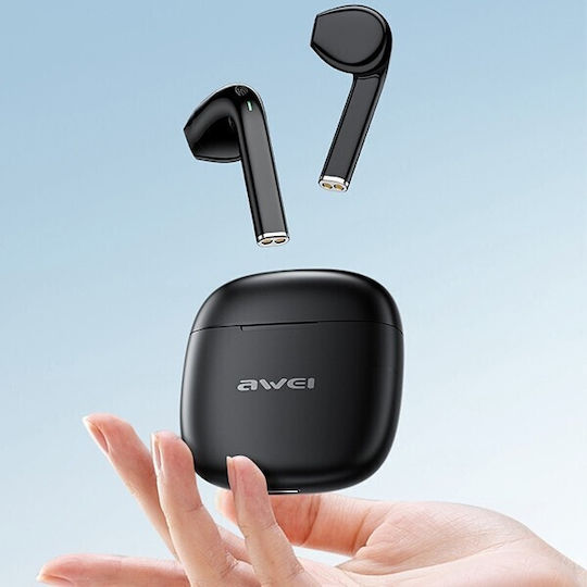 Awei T26 Pro In-ear Bluetooth Handsfree Ακουστικά με Θήκη Φόρτισης Μαύρα