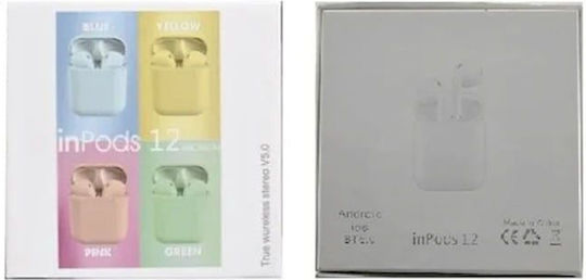 inPods12 Earbud Bluetooth Handsfree Ακουστικά Ροζ Χρυσά