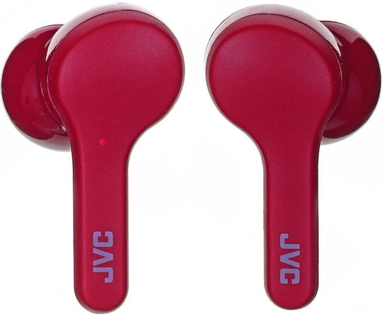 JVC HA-A8T In-ear Bluetooth Handsfree Ακουστικά με Αντοχή στον Ιδρώτα και Θήκη Φόρτισης Κόκκινα