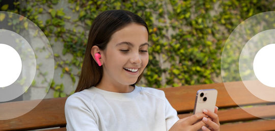 Belkin Soundform Nano In-ear Bluetooth Handsfree Ακουστικά με Αντοχή στον Ιδρώτα και Θήκη Φόρτισης Ροζ