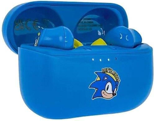 OTL SEGA Sonic the Hedgehog In-Ear Bluetooth-Freisprecheinrichtung Kopfhörer mit Ladeetui Blau