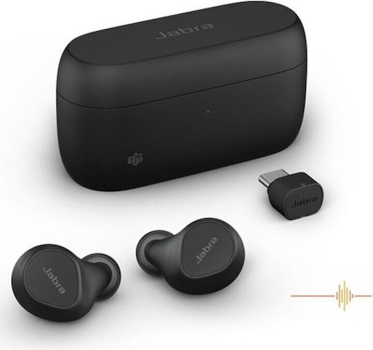 Jabra Evolve2 7 Buds - USB-C UC Bluetooth Handsfree Ακουστικά με Αντοχή στον Ιδρώτα και Θήκη Φόρτισης Μαύρα