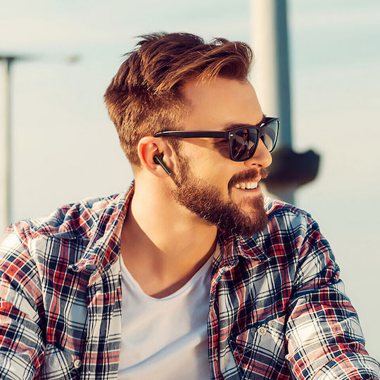 Hoco EW14 In-ear Bluetooth Handsfree Ακουστικά με Θήκη Φόρτισης Metal Grey