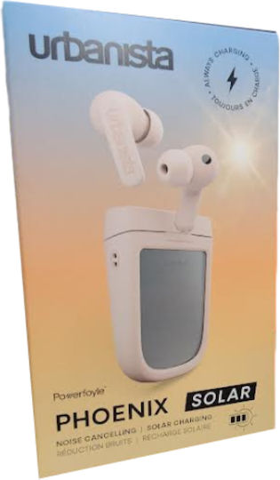 Urbanista Phoenix In-ear Bluetooth Handsfree Ακουστικά με Αντοχή στον Ιδρώτα και Θήκη Φόρτισης Desert Rose, Pink,Cream
