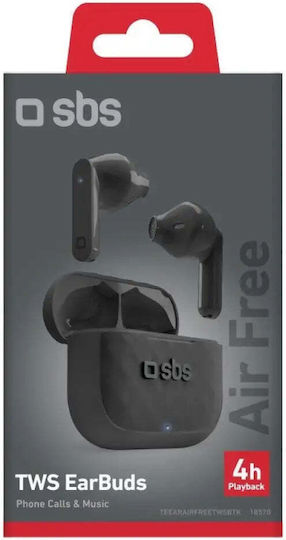 SBS Air Free Earbud Bluetooth Handsfree Earphones with Charging Case Black