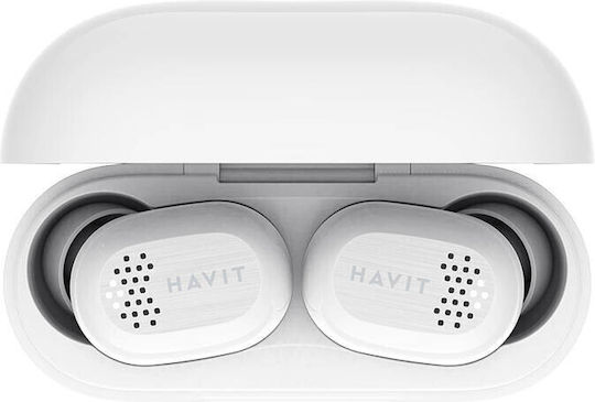 Havit TW925 In-ear Bluetooth Handsfree Ακουστικά με Θήκη Φόρτισης Λευκά