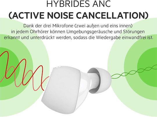 Belkin Soundform Immerse In-ear Bluetooth Handsfree Ακουστικά με Αντοχή στον Ιδρώτα και Θήκη Φόρτισης Λευκά