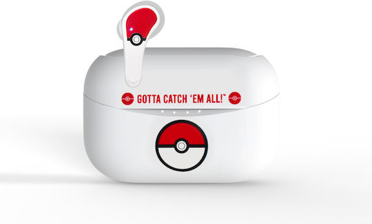 OTL Pokémon Poké ball In-ear Bluetooth Handsfree Earphones with Charging Case White
