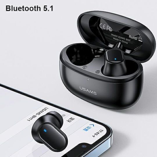 Usams BH11 Earbud Bluetooth Handsfree Căști cu Carcasă de Încărcare Roșu