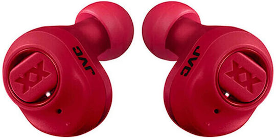 JVC HA-XC50T In-ear Bluetooth Handsfree Căști cu Carcasă de Încărcare Roșu