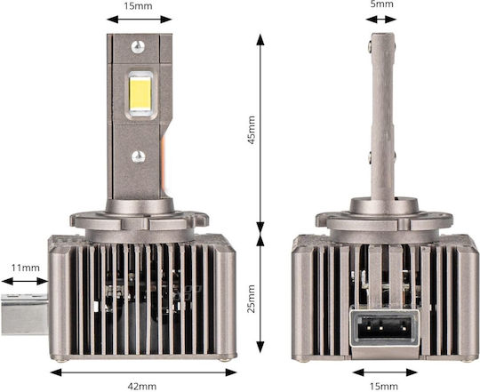 Лампи Автомобила D1S LED 6000К Хладно бяло 2бр