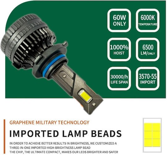 Крушки за Автомобил Kit HB3 Canbus LED 12-24V 60W 2 броя
