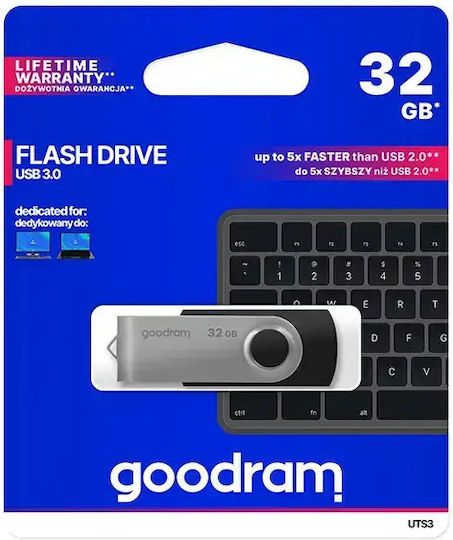 GoodRAM Uts3 32GB USB 3.2 Флашка Сребриста