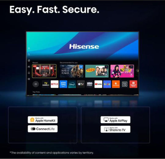 Hisense Smart Τηλεόραση 32" Full HD LED A49S HDR (2026) 32A49S