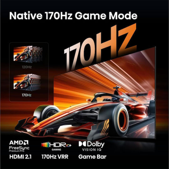 Hisense Smart Τηλεόραση 65" 4K UHD Mini LED UR9S HDR (2025) 65UR9S