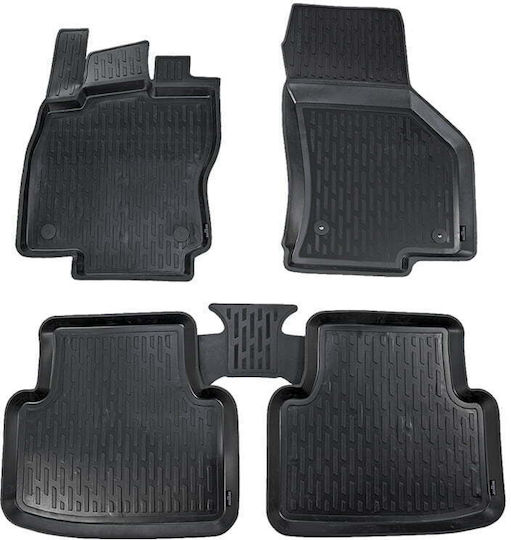 Perflex Set of Front and Rear Mats 4pcs Tray Type for Opel Corsa D-E 2006-2019 Black