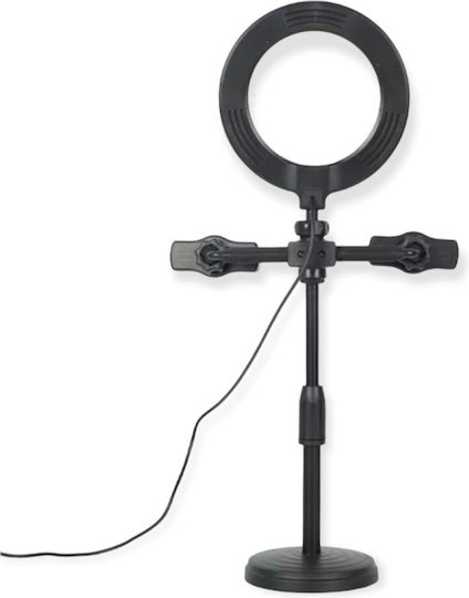 6870 Ring Light 12cm with Desktop Stand and Mobile Phone Holder