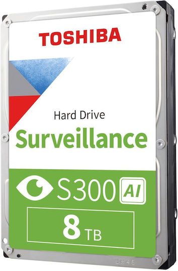 Toshiba S300 AI 8TB HDD Σκληρός Δίσκος 3.5" SATA III 7200rpm με 512MB Cache για Καταγραφικό MG10ADA800E-V