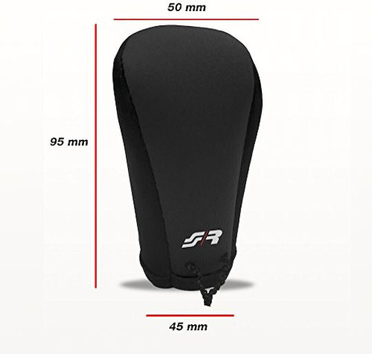 Simoni Racing Shift Knob Drop Κάλυμμα Ταχυτήτων Μικροφίμπρα Universal black