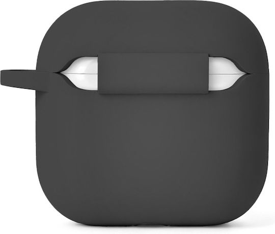 Etteri Калъф Силиконов С Кука В Черен Цвят За Apple AirPods 4