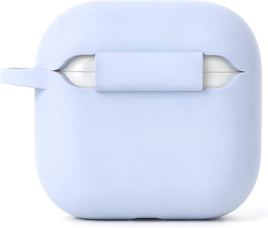 Etteri Калъф от Силикон с Кука в Светлосин Цвят за Apple AirPods 4