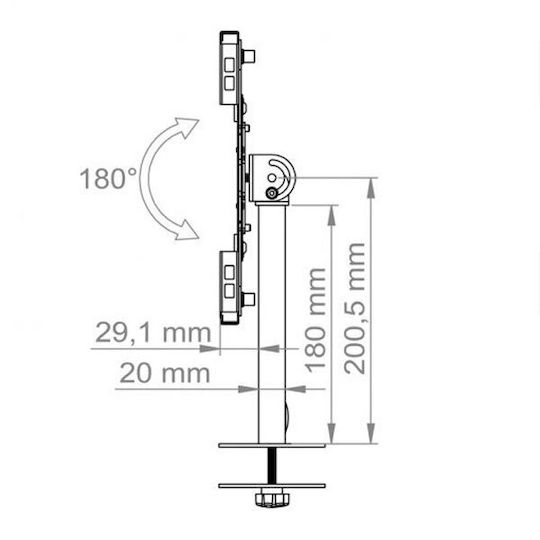 Hagor HA Flex-Lock Suport Birou Monitor