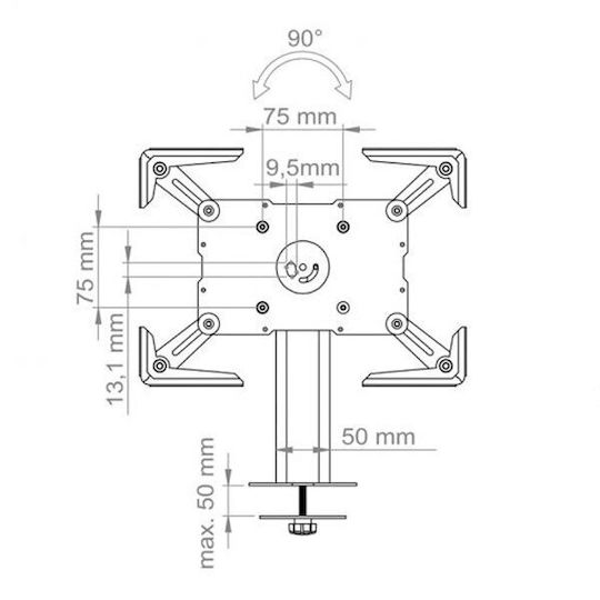 Hagor HA Flex-Lock Suport Birou Monitor