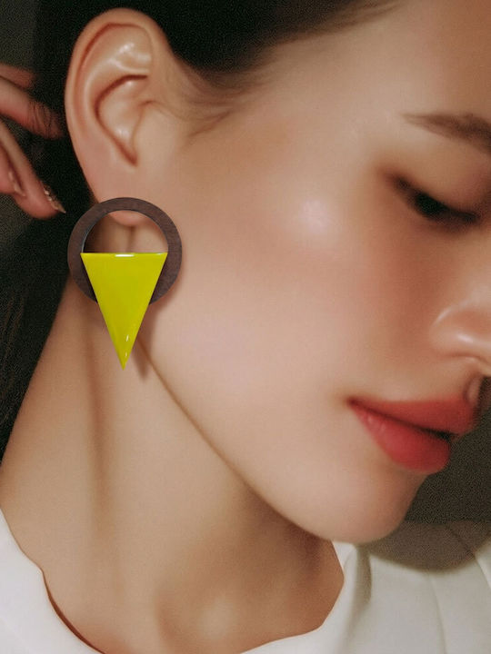 Giannis Milonakis Earrings Made Of Green Liquid Glass