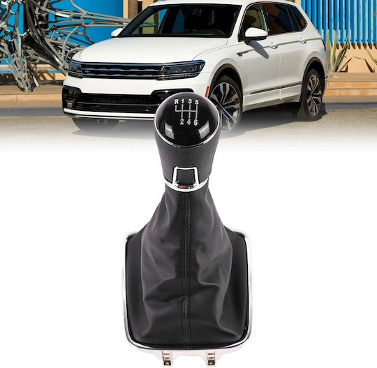 Ръкохватка за Скоростен Лост с Маншон за Seat Alhambra Volkswagen Tiguan Sharan Golf Plus Черна