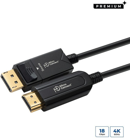 Microconnect DP-HDMI-1000V1.4OP Cablu DisplayPort Masculin - HDMI de Sex Masculin 10m Negru